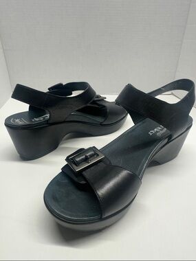 Dansko x The Walking Company Jen Sandals Shoes Open Toe Black Women’s Size 12